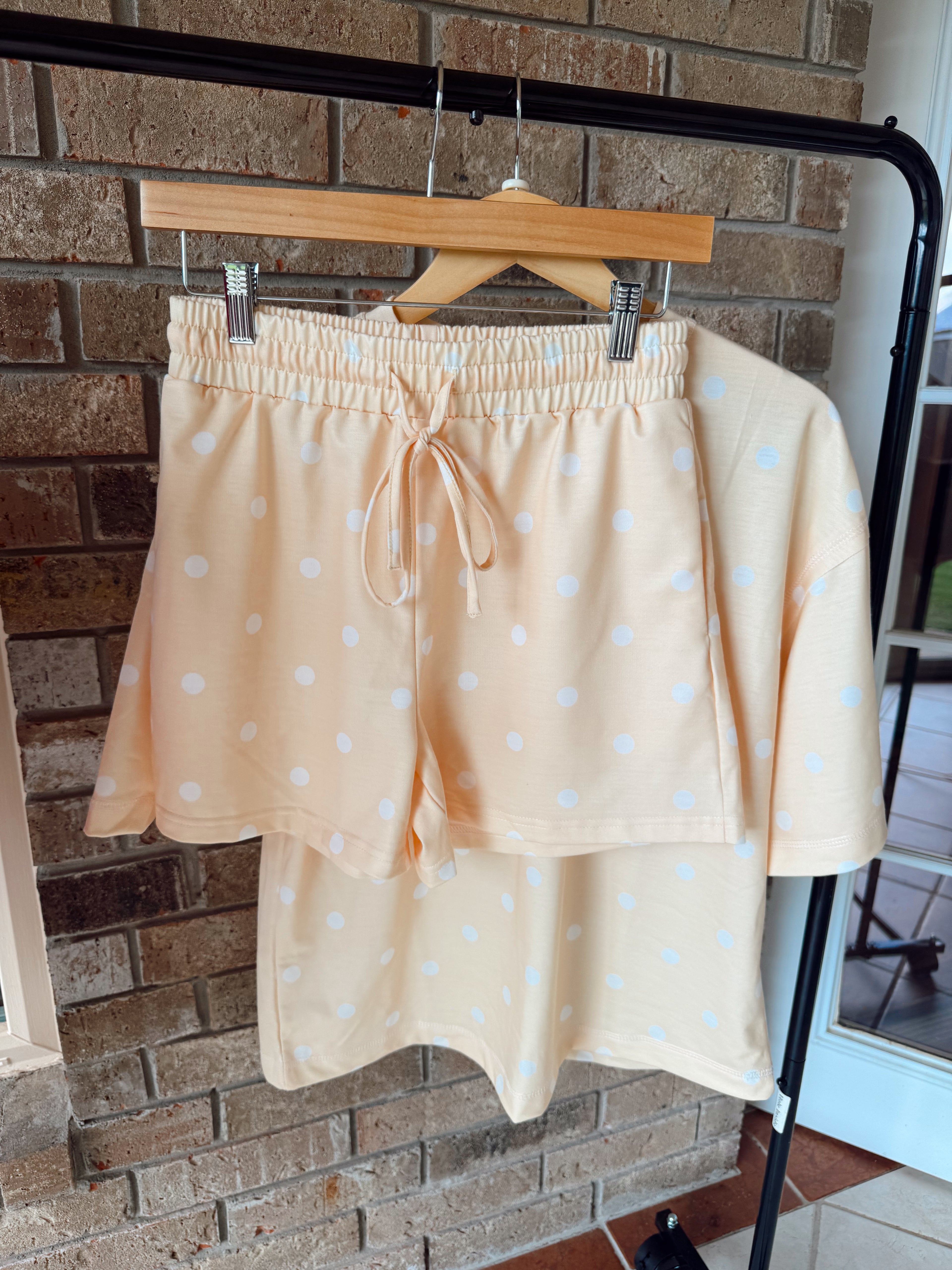 Yellow Polka Dot Set