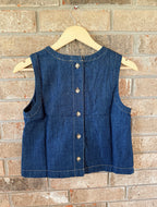 Denim Button Tank