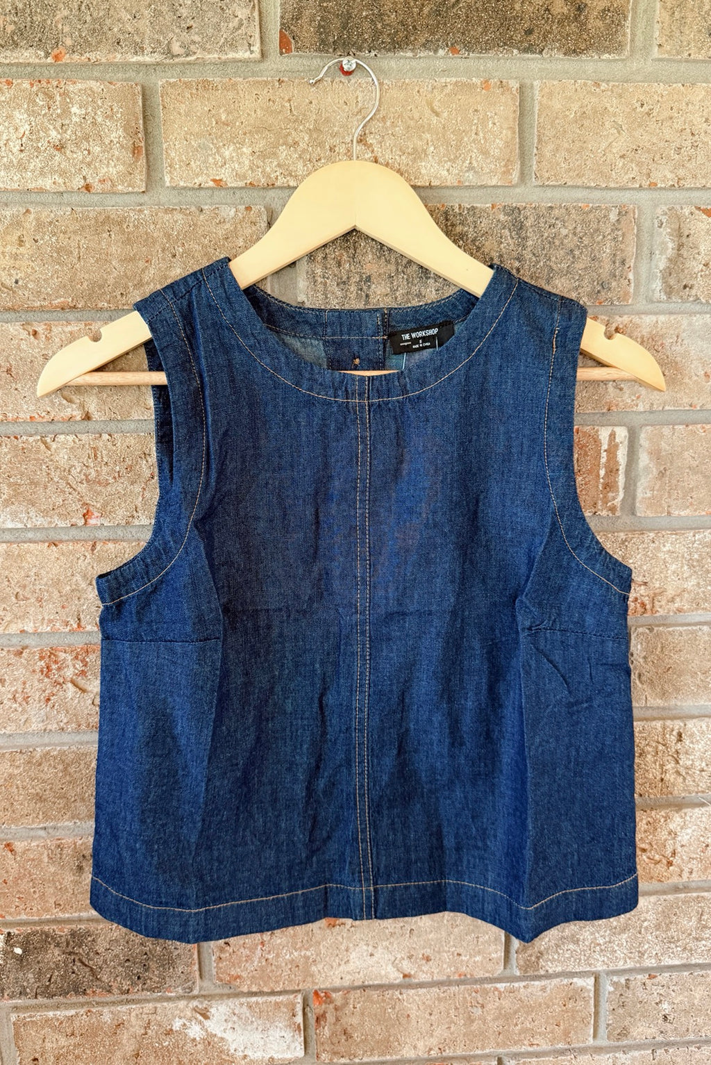 Denim Button Tank