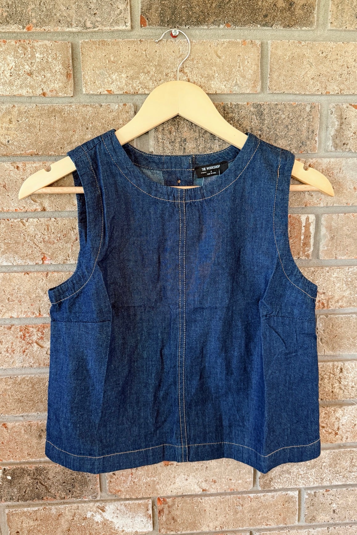 Denim Button Tank