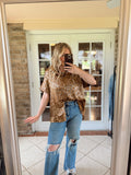 Metalic Leopard Blouse