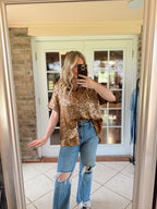 Metalic Leopard Blouse