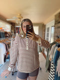 Striped Henley Long Sleeve