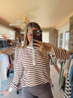 Striped Henley Long Sleeve