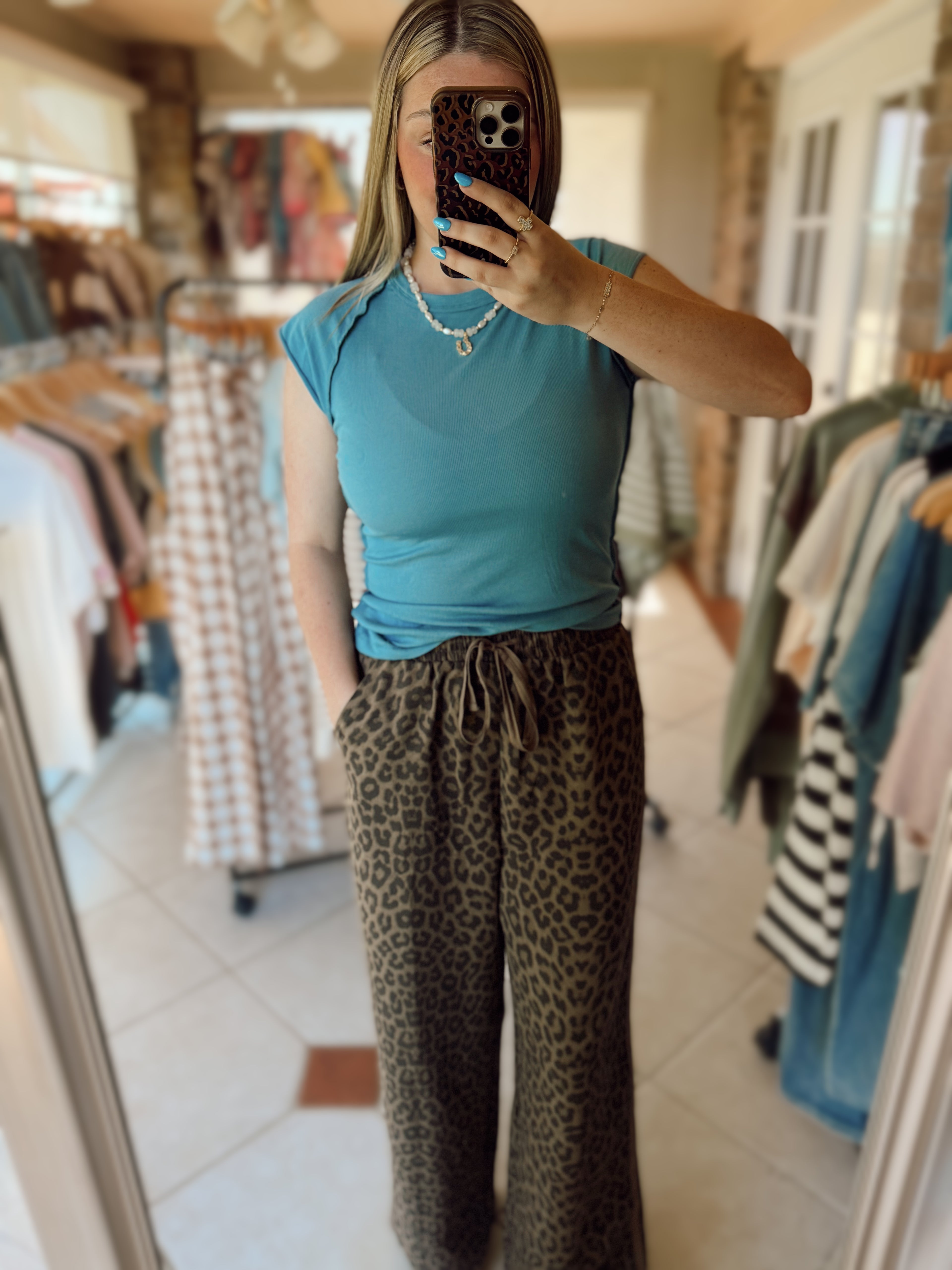 Mocha Leopard Lounge Pant