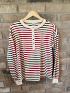 Striped Henley Long Sleeve