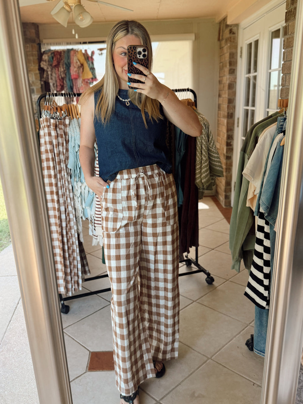 Saddle Check Trouser