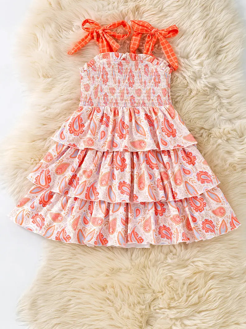 Orange Paisley Dress