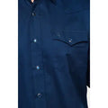 Mens Navy Pearl Snap