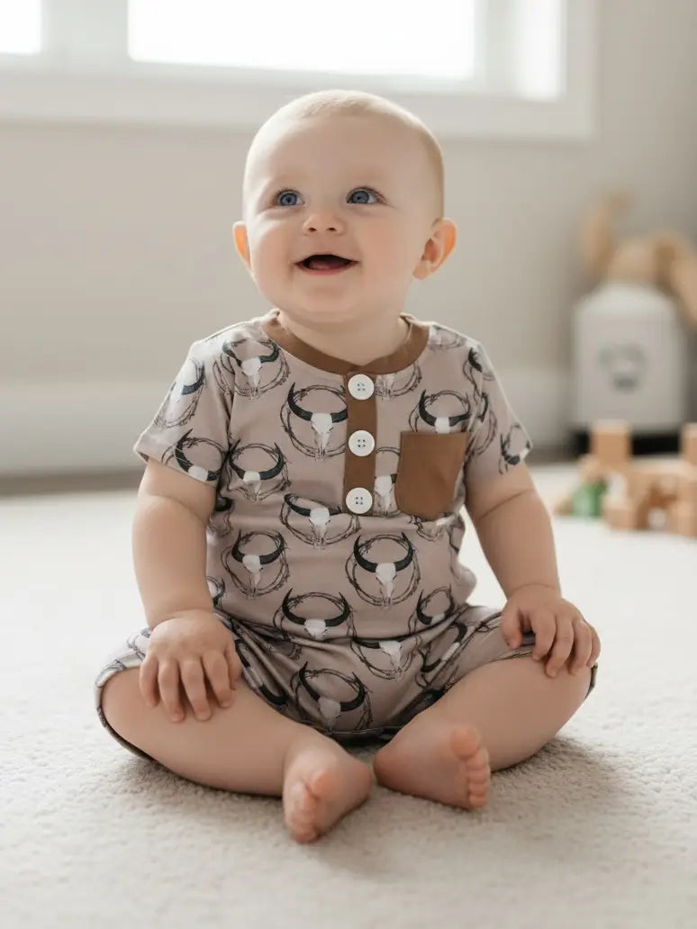 Bull Skull Romper