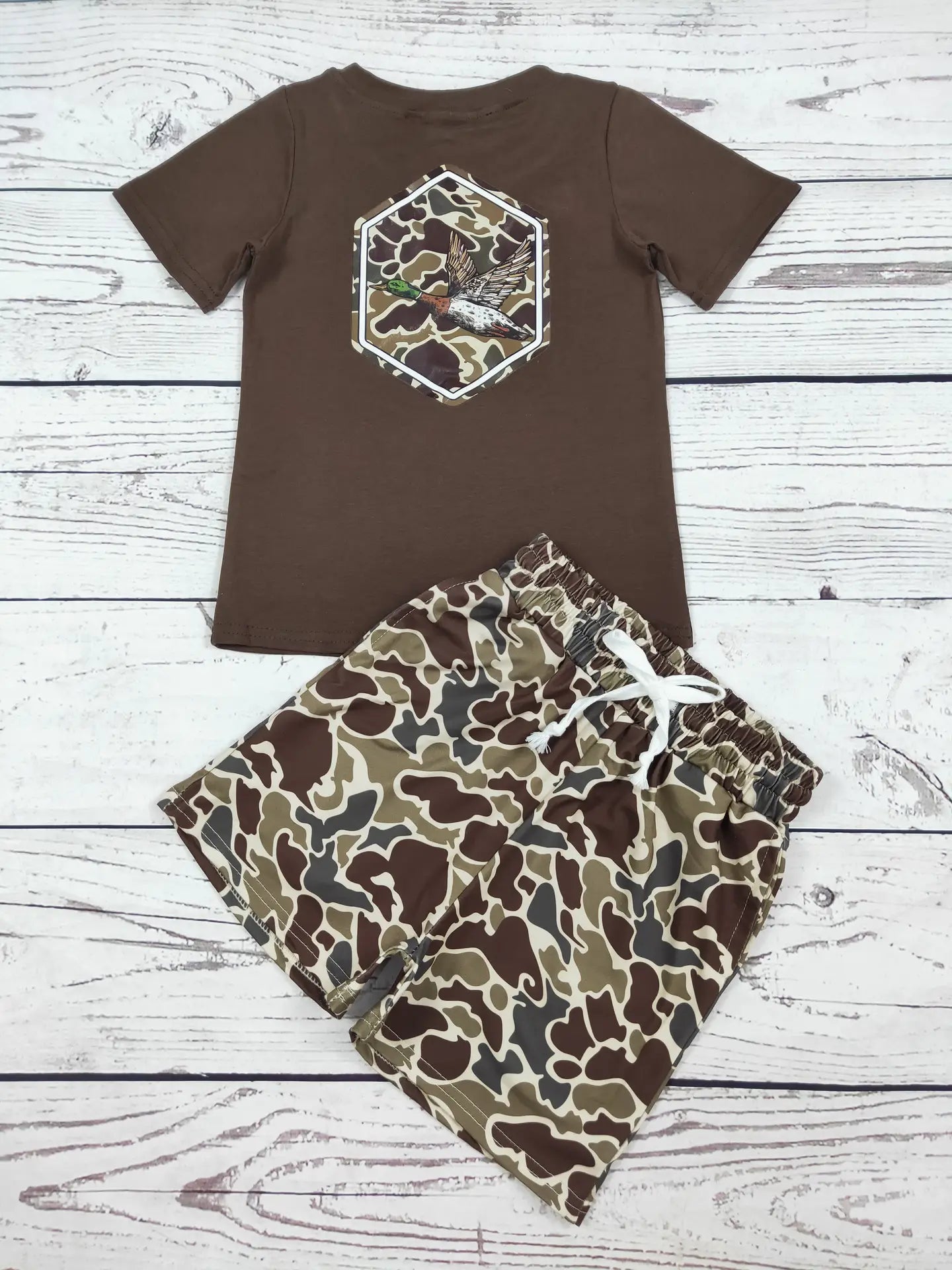 Camo Duck Shorts Set