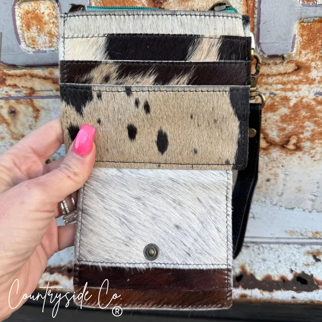 Cowhide Wristlet Wallet