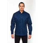 Mens Navy Pearl Snap